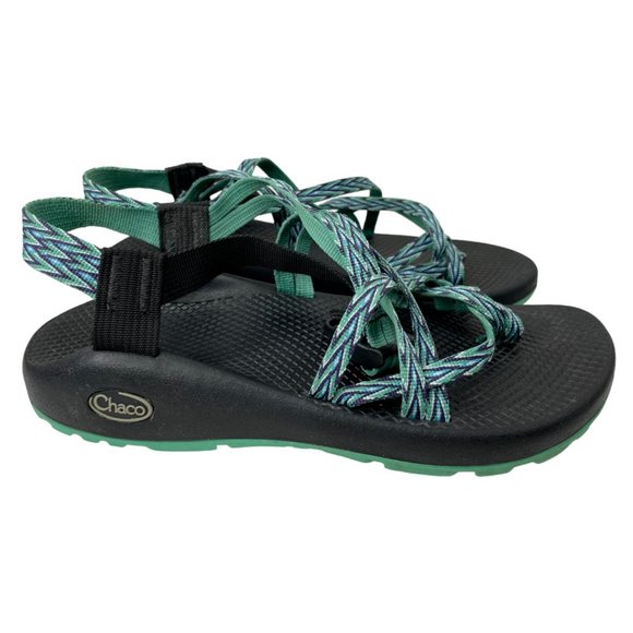 Chaco Women's ZX2 Ecotread Dagger Teal/Blue Strappy Outdoor Sport Sandals Sz 9M - Picture 1 of 8